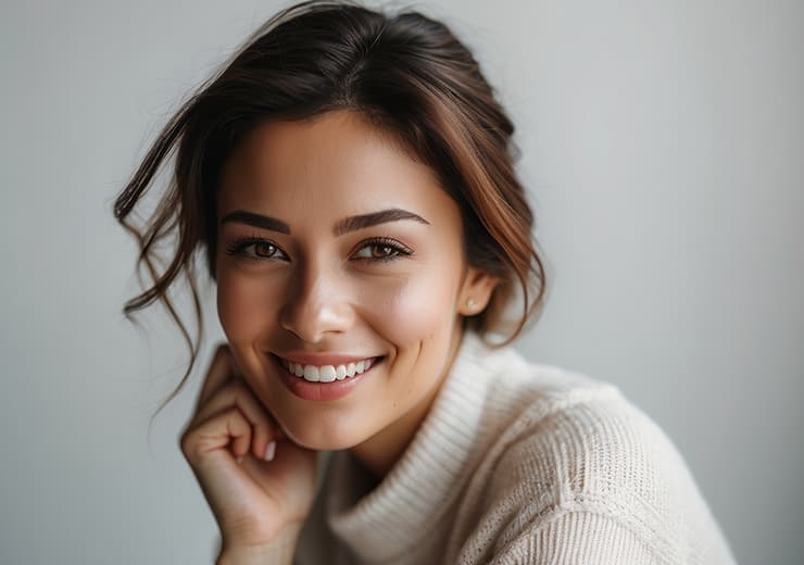 Smiling patient after cosmetic dental care