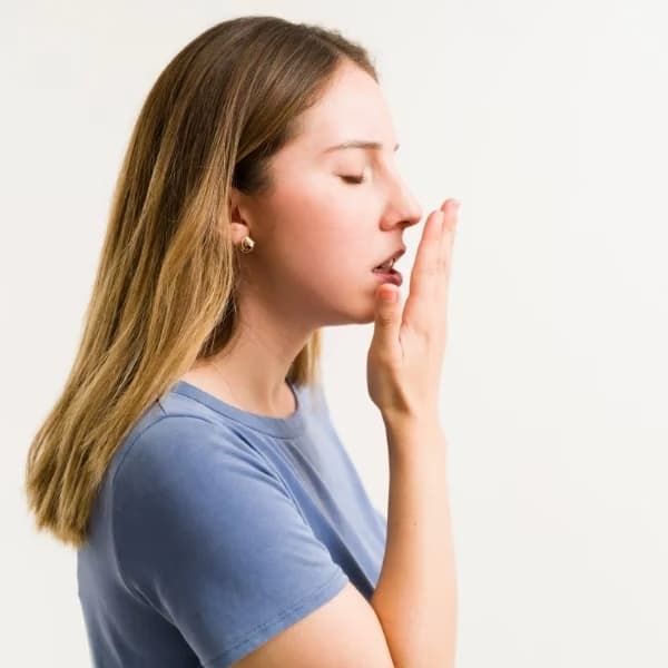 Patient discussing bad breath with the dentist